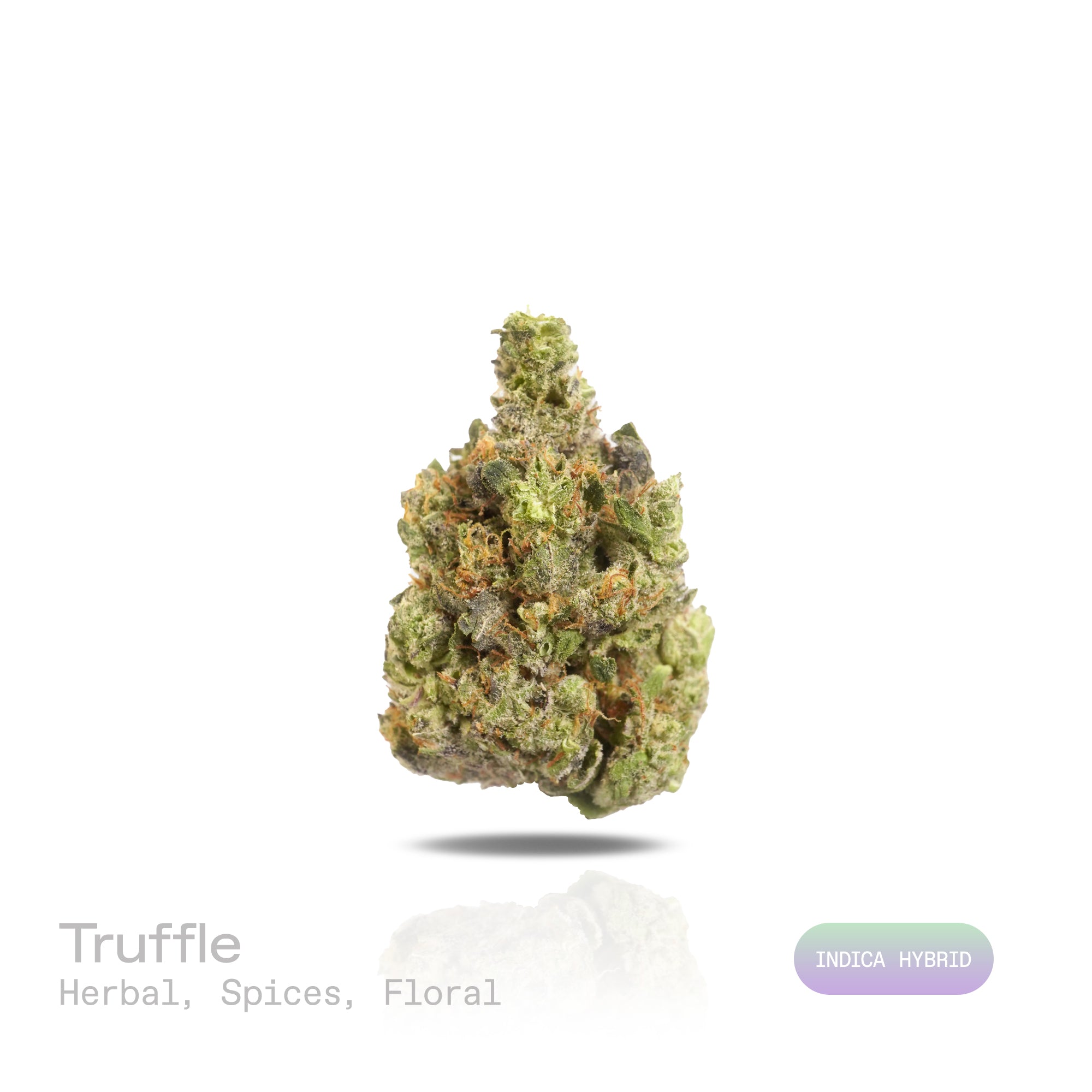 PUFFY Truffle is an indica-dominant hybrid THCa strain, expertly crafted from the renowned pairing of ZKZ and Cherry Noir. The aroma is a fragrant blend of fresh herbal notes layered with warm spices and delicate floral undertones, creating a smooth and pleasantly uplifting scent profile. Visually captivating, the buds are thick and resinous, shimmering with frosty trichomes, while vibrant orange pistils thread through shades of dark green and purple. Consumers often report a euphoric uplift that gently set