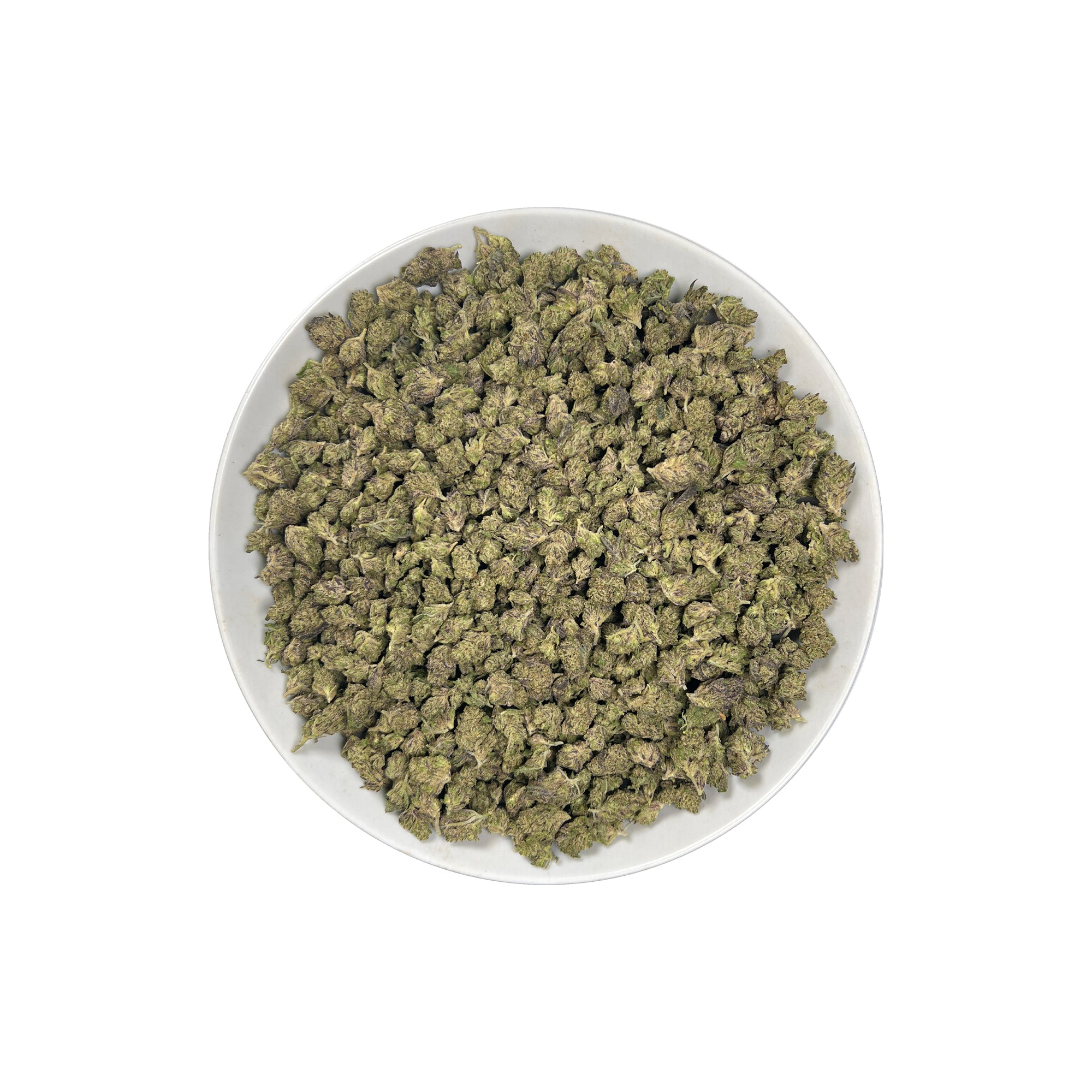 PUFFY White Truffle (smalls) is an indica-dominant hybrid THCa strain, crafted from the legendary lineage of Gorilla Butter, a standout phenotype of Gorilla Glue #4 × Peanut Butter Breath. The aroma is rich and inviting, with doughy undertones layered over an earthy base and a distinctly pungent finish that lingers pleasantly in the air. Visually striking, these medium-sized buds glisten under a thick frost of white trichomes, with vibrant orange pistils winding through deep green and purple tones. Consumer