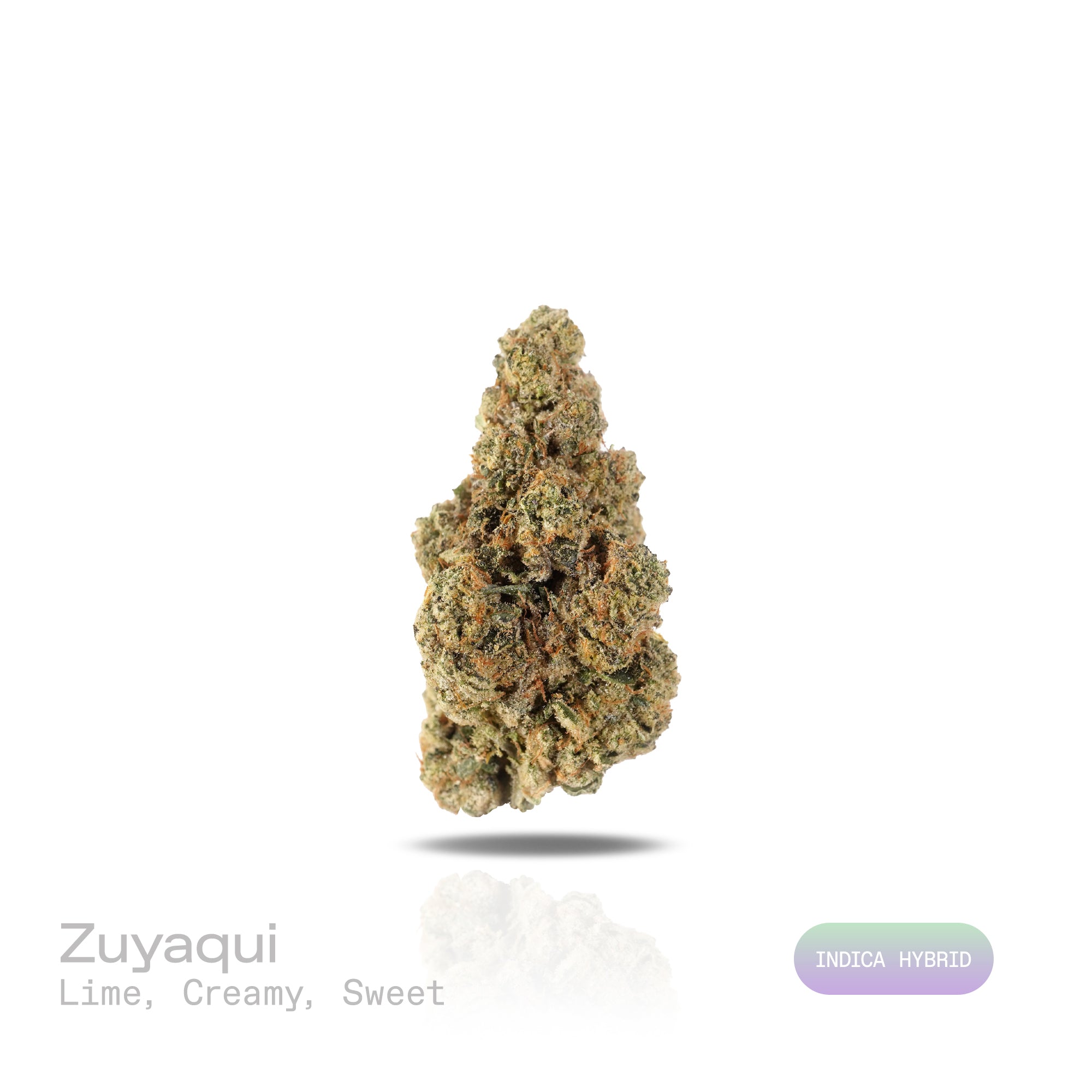 PUFFY Zuyaqui is a balanced hybrid THCa strain, crafted from the exceptional lineage of Dawg Walker and Horchata. The aroma is a vibrant blend of zesty lime wrapped in creamy, sweet undertones. Visually, the buds are tight and resin-rich, shifting from bright to forest green, with bold orange-red pistils and a frosty layer of trichomes. Consumers often report a sense of calm or mental ease, euphoria, and an uplifted mood, along with physical relaxation, enhanced creativity, and potential relief from stress,