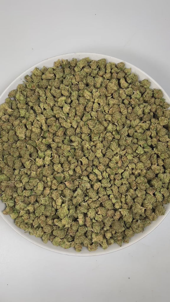 PUFFY Illemonati (smalls) is a sativa-dominant hybrid THCa strain born from the flavorful union of Gelonade and Biscotti. The aroma is intensely pungent, with funky undertones and a distinct gassy edge that immediately commands attention. Visually, medium to large dense conical buds display a blend of forest and lime greens with occasional purple swirls, coated in glistening trichomes and accented by fiery orange pistils. Consumers often describe the experience as bright and invigorating, sparking creativit