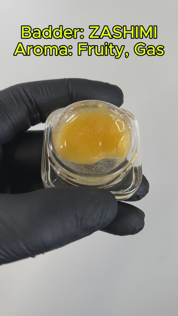 PUFFY THCa Zashimi: The unique whipping technique required to produce badder causes the cannabinoids to crystalize and create a smooth, creamy consistency. This wax is ultra-potent and easy to load onto a dab nail, thanks to its soft and malleable form.