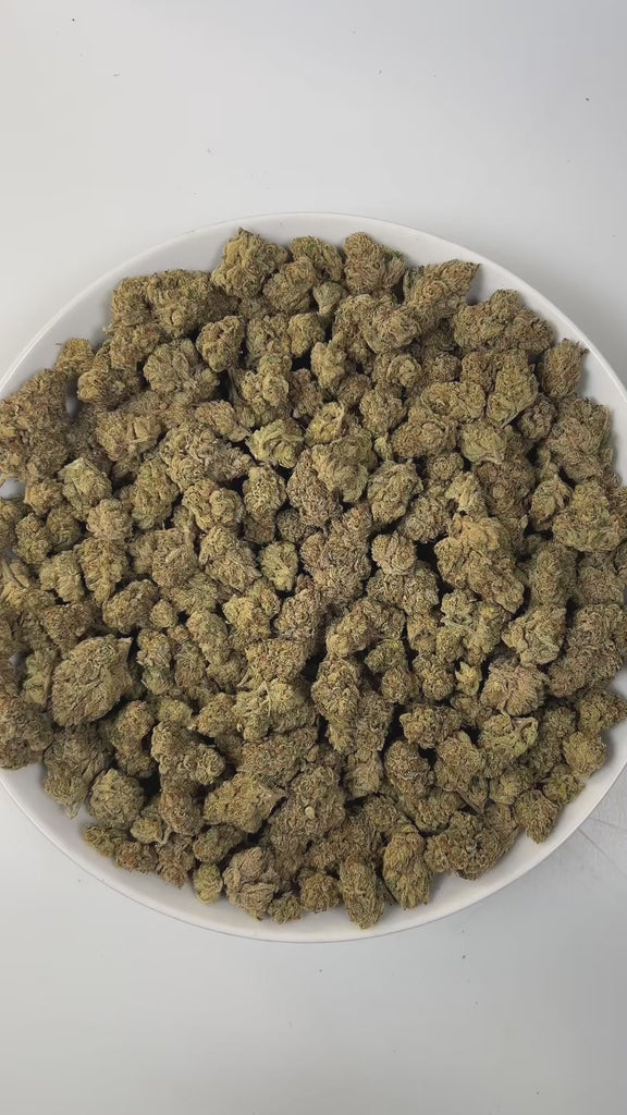 PUFFY White Lobster is a potent hybrid THCa strain born from the powerful cross between Planet Dosi 17 and Ghostface OG. The aroma is rich and gassy, with pungent undertones and a fresh, piney finish.  Visually, the buds are dense and trichome-coated, giving off a frosty, white appearance that reflects the strain’s high potency. Consumers commonly report a euphoric high that is predominantly relaxing yet mentally uplifting, making it an excellent choice for stress relief and mood enhancement.