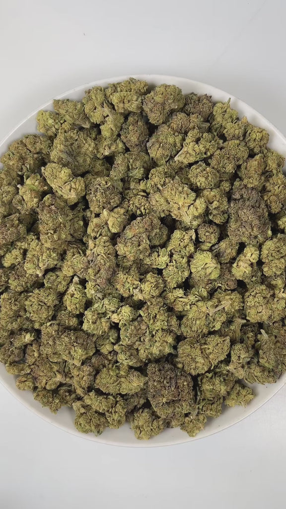 PUFFY Permanent Marker is an indica-dominant hybrid THCa strain, born from the complex cross of Biscotti, Jealousy, and Sherbet BX. The aroma is a vibrant blend of gassy, citrusy, and herbal notes, creating a sharp yet refreshing sensory experience. Visually striking, the buds feature deep purple and green hues, bright orange pistils, and a thick coating of sparkling resinous trichomes. Consumers often report a blissful euphoria that uplifts the mood, sparks creativity, creates gentle tingling sensations, a