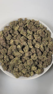 PUFFY Slapz is an indica-dominant hybrid THCa strain, crafted by crossing the renowned Runtz with the potent Grease Monkey. The aroma bursts with sharp citrus notes, layered with tangy sourness and a distinct gassy undertone. Visually, dense deep green buds with purple hues and fiery orange pistils are coated in sticky trichomes. Consumers often report an immediate mental uplift, marked by heightened creativity, a joyful euphoria, and an overall boost in mood.