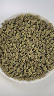 PUFFY Gelato 33 (smalls) is a hybrid THCa  strain, expertly crafted by crossing the legendary Sunset Sherbet and Thin Mint GSC. The aroma is a rich blend of fruity sweetness layered with sharp gassy notes and a hint of fresh pine. Visually, the buds are compact and chunky, with dark green to purple hues, vibrant orange pistils, and a frosty trichome coat. Consumers often report fast-acting, uplifting effects that bring mental clarity, elevated mood, stress relief, and a natural ease that enhances creativity