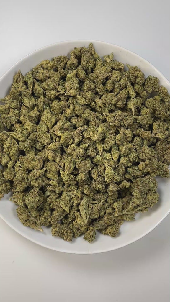 PUFFY Lemon Cherry Gelato is an indica-dominant  hybrid THCa strain, expertly crafted from a potent cross between Sunset Sherbet and Girl Scout Cookies. The aroma is a sharp blend of tart lemons and ripe cherries, accented by a distinct chemical undertone. Visually, buds are dense and frosty, featuring deep green and purple hues with bright orange pistils and a thick coating of sparkling trichomes. Consumers often report an initial wave of uplifted, happy euphoria, followed by a soothing body relaxation acc