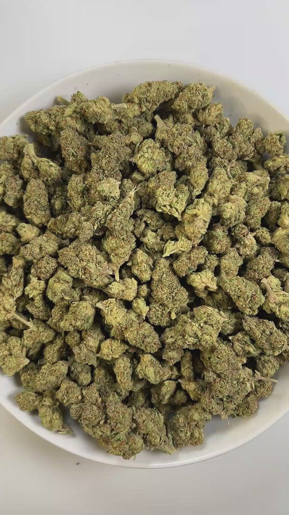 PUFFY Jealousy is a balanced hybrid THCa strain, expertly crafted from a potent cross between Sherbet Bx1 and Gelato 41. The aroma bursts with a funky blend of sharp cheese and pungent garlic, creating a bold, savory scent that instantly stands out. Visually striking, the dense buds display dark purple hues, vivid greens, and fiery orange pistils, all dusted with frosty trichomes. Consumers often note a balanced experience that eases stress and lifts the mood while blending mental relaxation with energetic