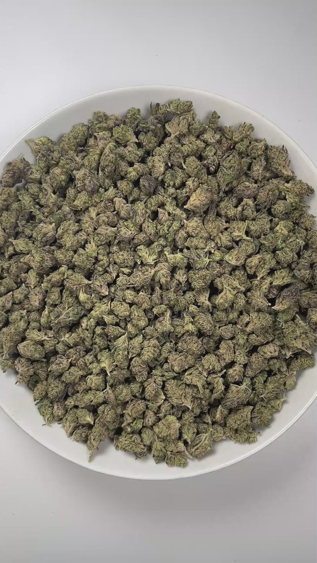 PUFFY White Truffle (smalls) is an indica-dominant hybrid THCa strain, crafted from the legendary lineage of Gorilla Butter, a standout phenotype of Gorilla Glue #4 × Peanut Butter Breath. The aroma is rich and inviting, with doughy undertones layered over an earthy base and a distinctly pungent finish that lingers pleasantly in the air. Visually striking, these medium-sized buds glisten under a thick frost of white trichomes, with vibrant orange pistils winding through deep green and purple tones. Consumer