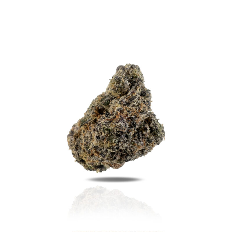 PUFFY Gello THCa is a balanced hybrid strain born from the flavorful cross of Bacio Gelato and Mochi Gelato. It delivers a sweet, fruity berry flavor layered with subtle notes of spicy pine and earthy undertones. The aroma mirrors the taste, blending earthy, floral, and skunky pine scents for a rich sensory experience. Visually, the buds are bright neon green with deep amber hues, vivid orange pistils, and a dense coating of chunky amber trichomes, making them as striking as they are potent. Consumers often describe the effects as an uplifting, euphoric rush that sparks creativity, gradually giving way to deep physical relaxation and enhanced mood. It may also help ease symptoms of anxiety, depression, and stress, making it a versatile choice for both daytime and evening use.