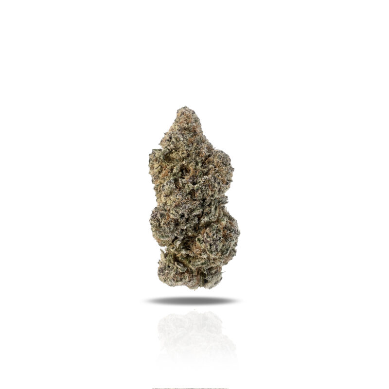 PUFFY Sub-Zero is a potent Indica-dominant hybrid THCa strain, often bred from legendary parents like Northern Lights and White Widow. Its flavor profile opens with a cool menthol or minty inhale, followed by a smooth, slightly sweet herbal finish—though some phenotypes may reveal citrusy or earthy undertones. This strain delivers a sweet strawberry-diesel flavor paired with a pungent, earthy aroma, creating a sensory experience as bold as its effects. Visually dense, frosty buds showcasing deep green hues coated in icy white trichomes, accented by vibrant orange or amber pistils. Consumers often describe its high as deeply soothing, cozy, and euphoric, making it an excellent choice for melting away physical discomfort and mental tension.