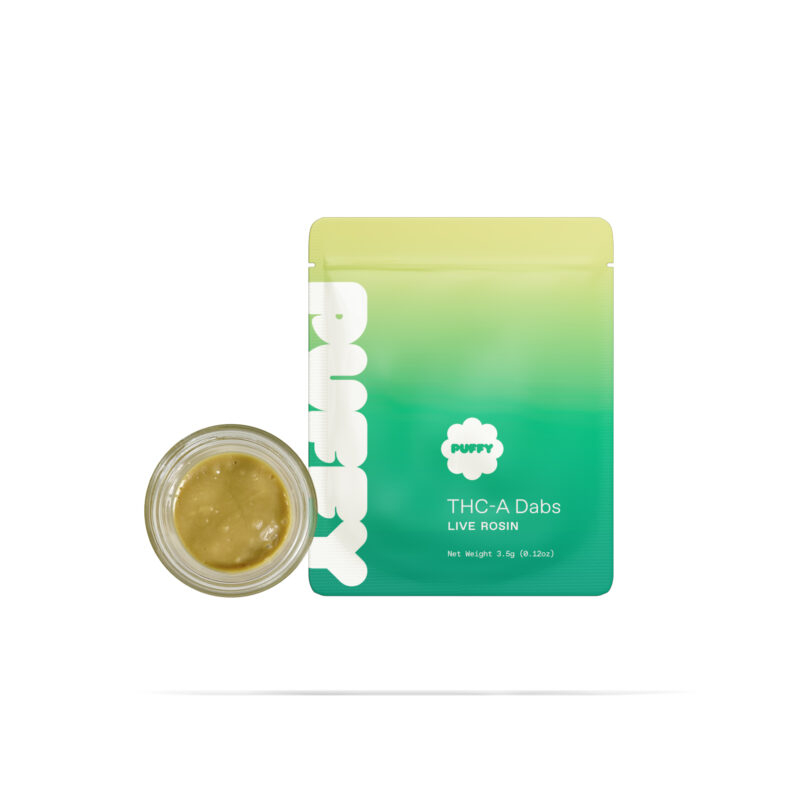 PUFFY THCa concentrate Honey Bananas is a potent hybrid THCa strain born from the flavorful union of Strawberry Banana and Honey Boo Boo. True to its name, this strain is drenched in a sticky, resinous coat and bursts with a sweet, unmistakable banana aroma. Consumer claims to expect heavy-hitting, full-body effects paired with a bright wave of cerebral euphoria that keeps you lifted while locked in.